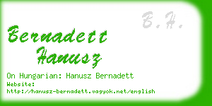 bernadett hanusz business card